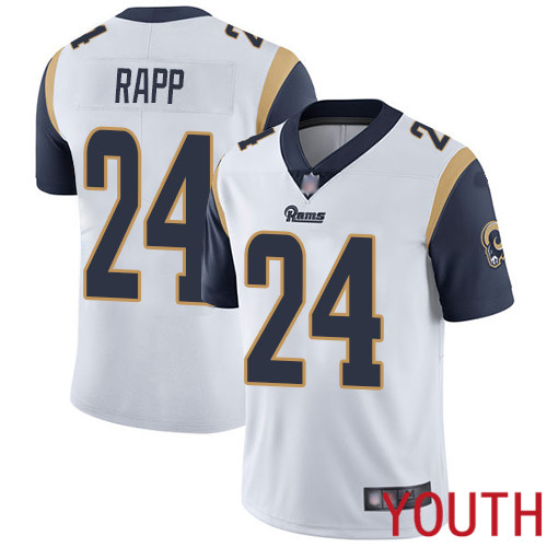 Los Angeles Rams Limited White Youth Taylor Rapp Road Jersey NFL Football #24 Vapor Untouchable->los angeles rams->NFL Jersey